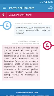 Portal del Paciente android App screenshot 2